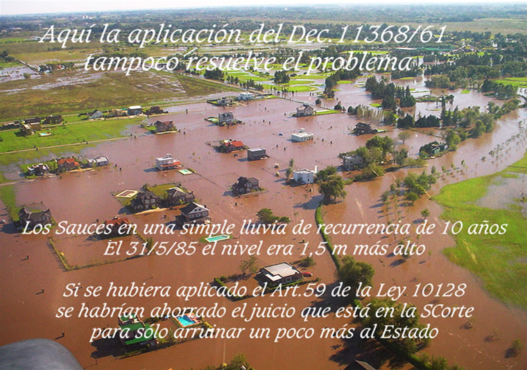 barrio Los Sauces, lluvia de recurrencia de 10 a&ntilde;os